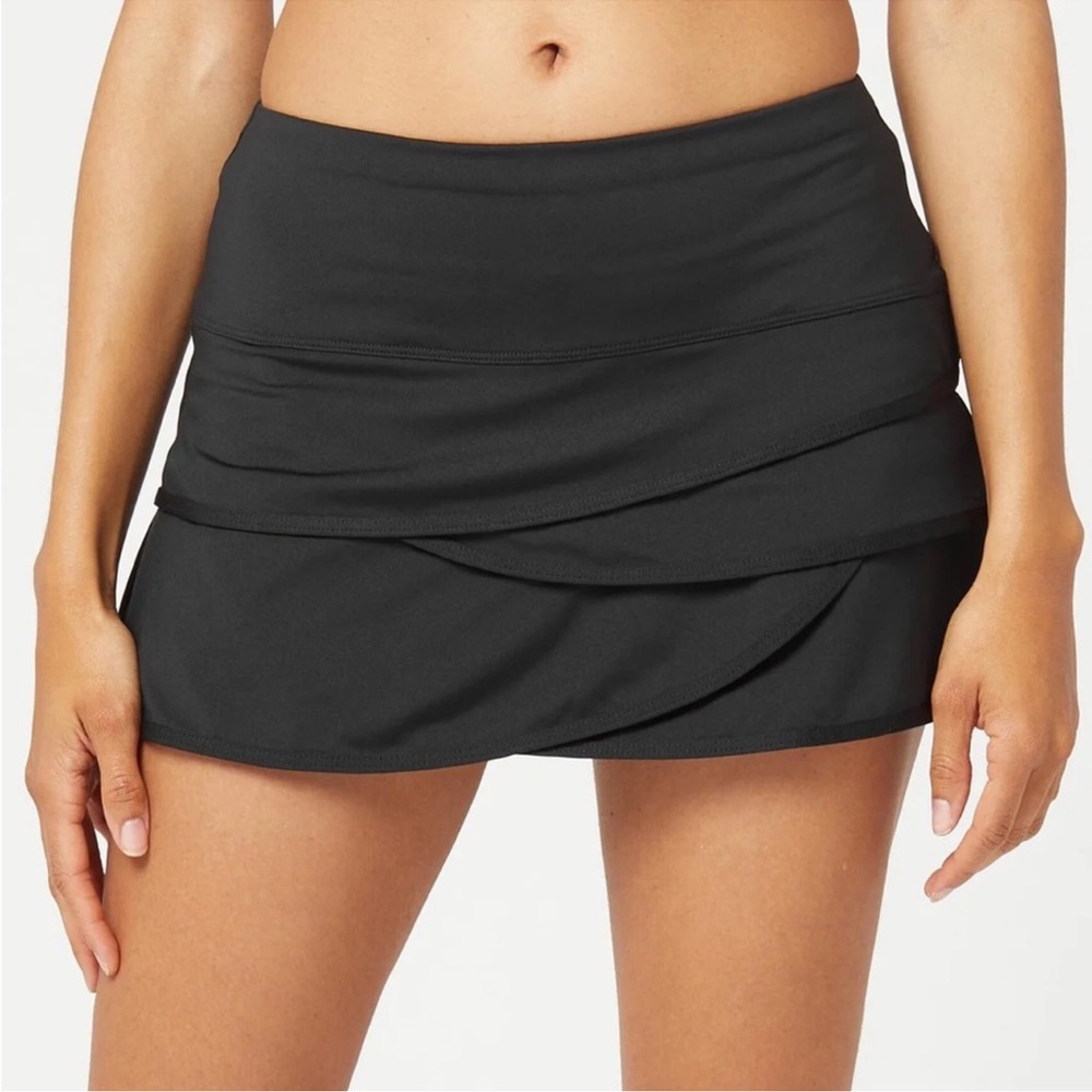 Lucky in Love Black Scallop Skirt Skort Women’s Size Small 4-6 Tennis Athletic